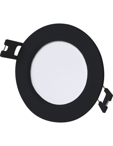 Shaun2, indoor round recessed lamp, black plastic lamp with white plastic shade, 3W, with shade: 200lm, without shade: 330lm,
