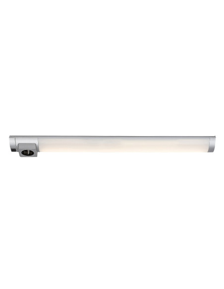 Soft2, indoor cabinet light, silver aluminium lamp with white plastic shade, 5W, with shade: 260lm, without shade: 380lm, 400