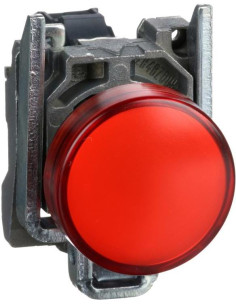 SE Сигнална лампа LED сглобена червена 24Vac/dc Ø22mm XB4 - XB4BVB4 - Цена | LEDs4economy