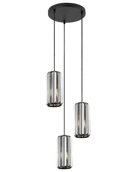 RABALUX Veness, indoor pendant lamp, matte black metal lamp with