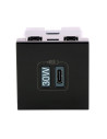 Legrand Розетка USB за зареждане тип C Power Delivery 30W 2 мод. цвят Черен Mosaic  - 079185L - 2