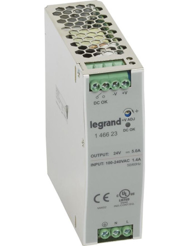 Захранващ блок 1P In:100...240Vac Out:24Vdc 5A, 1DIN, Legrand