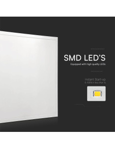 V-TAC LED Панел 36W 595x595мм 120lm/W 4000K Вкл. Драйвер Flicker Free - 23456 - Цена | LEDs4economy 2