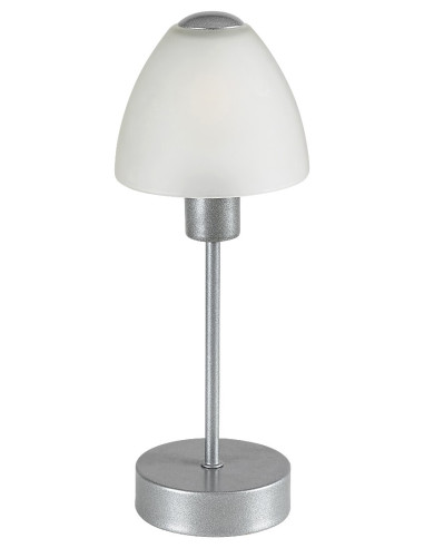 Lydia, нощна лампа,  E14 1x MAX40W, сребърно,H32,5