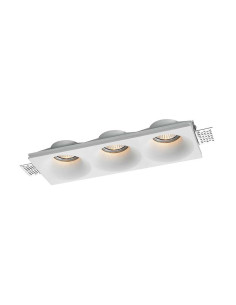 V-TAC 3xGU10 Гипсова Отливка Кръг Бяла - Цена | LEDs4economy