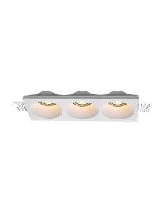V-TAC 3xGU10 Гипсова Отливка Кръг Бяла - 6765 - Цена | LEDs4economy