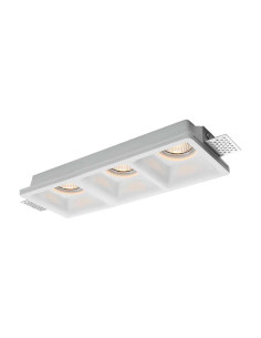 V-TAC 3xGU10 Гипсова Отливка Кръг Бяла - 6764 - Цена | LEDs4economy