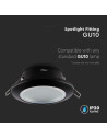 V-TAC GU10 Корпус Кръг Черен - 6699 - 2