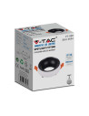 V-TAC GU10 Корпус Бяла Рамка + Черен Рефлектор - 6694 - 3