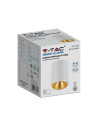 V-TAC Външен Корпус GU10 Кръг Бял - 6690 - 6