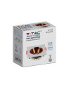 V-TAC GU10 Корпус Квадрат Бяла Рамка с Розово Злато Рефлектор - 6655 - 2