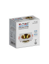 V-TAC GU10 Корпус Квадрат Бяла Рамка с Златен Рефлектор - 6654 - 3