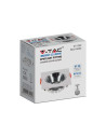 V-TAC GU10 Корпус Квадрат Бяла Рамка с Хром Рефлектор - 6653 - 3