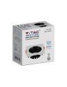 V-TAC GU10 Корпус Квадрат Бяла Рамка с Черен Рефлектор - 6651 - 4