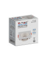 V-TAC GU10 Корпус Квадрат Бяла Рамка с Бял Рефлектор - 6650 - 2