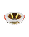 V-TAC GU10 Корпус Кръг Бяла Рамка с Златен Рефлектор - 6648