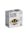 V-TAC GU10 Корпус Кръг Бяла Рамка с Златен Рефлектор - 6648 - 3