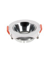 V-TAC GU10 Корпус Кръг Бяла Рамка с Хром Рефлектор - 6647