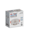V-TAC GU10 Корпус Кръг Бяла Рамка с Бял Рефлектор - 6644 - 4