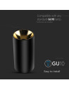 V-TAC GU10 Корпус Кръг Черно, Златно - 8996 - 5