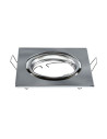 V-TAC GU10 Фитинг Квадрат Сатен Никел 2бр./опаковка - 8942