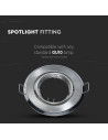 V-TAC GU10 Фитинг Кръг Сатен Никел 2 бр/кутия - 8939 - 6