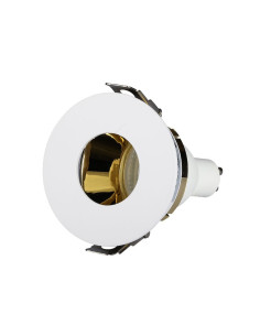 V-TAC GU10 Отливка Кръг Бяло+Златно - 3158 - Цена | LEDs4economy
