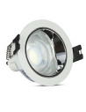 V-TAC GU10 Отливка Кръг Бяло+Хром - 3156 - 3