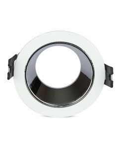 V-TAC GU10 Отливка Кръг Бяло+Хром - 3156 - Цена | LEDs4economy