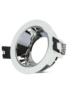 V-TAC GU10 Отливка Кръг Бяло+Хром - 3156 - Цена | LEDs4economy 2