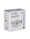 V-TAC GU10 Отливка Кръг Бяло+Хром - 3156 - 12