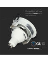 V-TAC GU10 Отливка Кръг Бяло+Хром - 3156 - 10