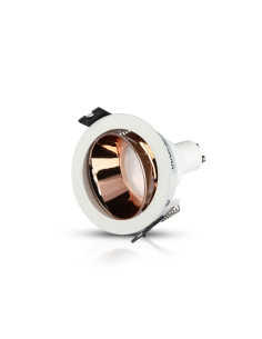V-TAC GU10 Отливка Кръг Бяло+Розово Златоно - 3155 - Цена | LEDs4economy