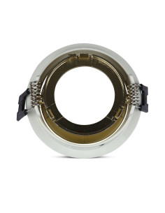 V-TAC GU10 Отливка Кръг Бяло+Златно - 3154 - Цена | LEDs4economy 2