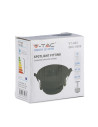 V-TAC GU10 Корпус Луна Квадрат Черно + Черно - 8598 - 12