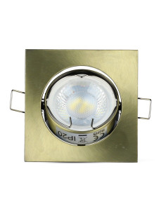 V-TAC GU10 Корпус Луна Квадрат Регулируема Злато - 8581 - Цена | LEDs4economy