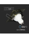 V-TAC GU10 Корпус Луна Квадрат Регулируема Злато - 8581 - 11