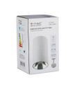 V-TAC GU10 Корпус Кръг Бяло + Хром - 8590 - 8