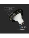 V-TAC GU10 Корпус Луна Кръг Регулируема Злато - 8579 - 9