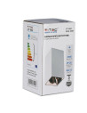 V-TAC GU10 Корпус Квадрат Бяло + Розово Злато - 8587 - 7