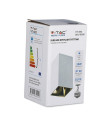 V-TAC GU10 Корпус Квадрат Бяло + Злато - 8586 - 10