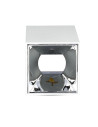 V-TAC GU10 Корпус Квадрат Бяло + Хром - 8585 - 5