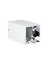 V-TAC GU10 Корпус Квадрат Бяло + Хром - 8585 - 7