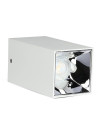 V-TAC GU10 Корпус Квадрат Бяло + Хром - 8585 - 10