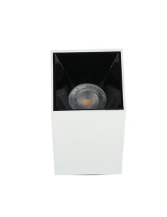 V-TAC GU10 Корпус Квадрат Бяло + Черно - 8584 - Цена | LEDs4economy 2