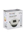 V-TAC GU10 Корпус Луна Квадрат Бяло + Черно - 8597 - 12
