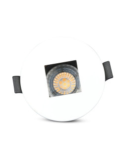 V-TAC GU10 Корпус Луна Квадрат Бяло + Черно - 8597 - Цена | LEDs4economy