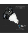 V-TAC GU10 Отливка Кръг Черно + Черно - 8596 - 10