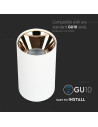 V-TAC GU10 Корпус Кръг Бяло + Розово Злато - 8592 - 7