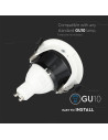 V-TAC GU10 Корпус Луна Полукръг Бяло + Черно - 8599 - 4